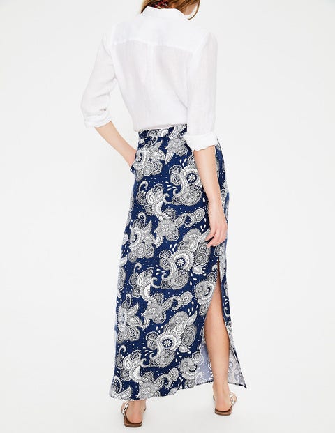 Juliette Maxi Skirt - Blue Paisley Garden Juliette Maxi Skirt - Blue Paisley Garden