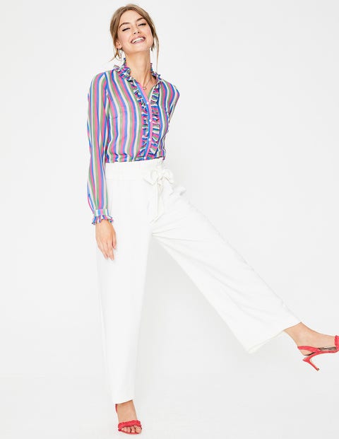 Chemise Kathleen À Volants - Rayures Multicolores Chemise Kathleen À Volants - Rayures Multicolores