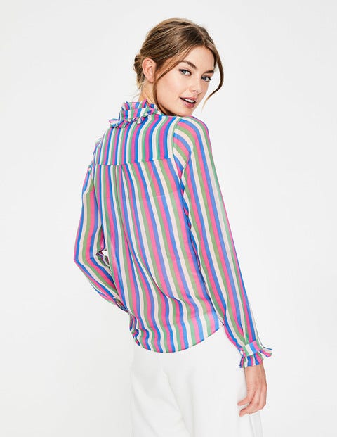Chemise Kathleen À Volants - Rayures Multicolores Chemise Kathleen À Volants - Rayures Multicolores