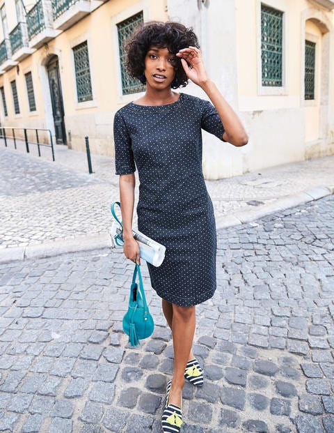 Rhea Denim Dress - Indigo Denim With Spot Rhea Denim Dress - Indigo Denim With Spot