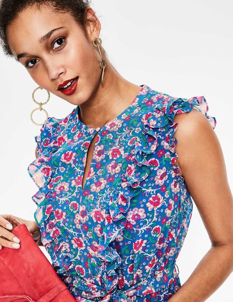 Elise Dress - China Blue Tropical Floral Elise Dress - China Blue Tropical Floral