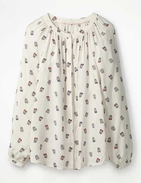 Paris Blouse - Ecru, Ballet Slippers Paris Blouse - Ecru, Ballet Slippers