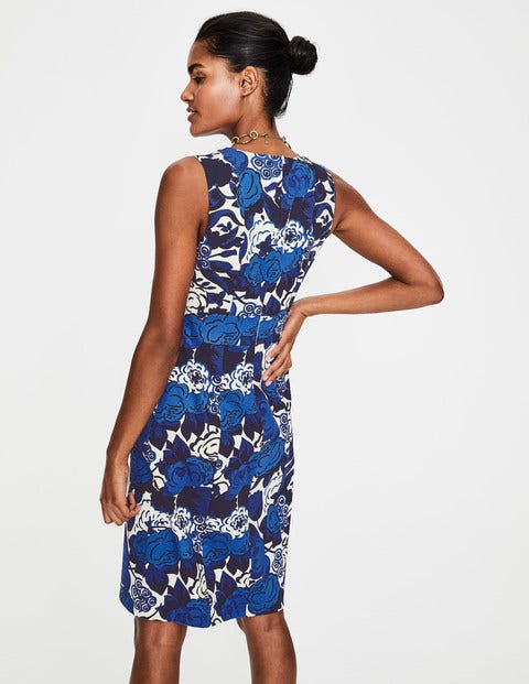 Retro Pocket Dress - Blues Bouquet Large Retro Pocket Dress - Blues Bouquet Large