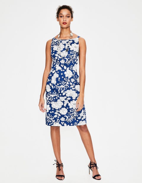 Paula Print Dress - Opulent Blue Tropical Floral Paula Print Dress - Opulent Blue Tropical Floral
