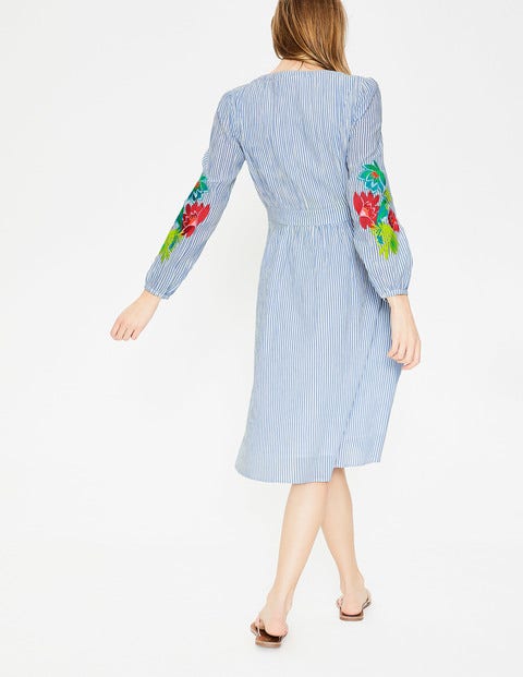 Marla Embroidered Dress - Floral Parrot Embroidery Marla Embroidered Dress - Floral Parrot Embroidery