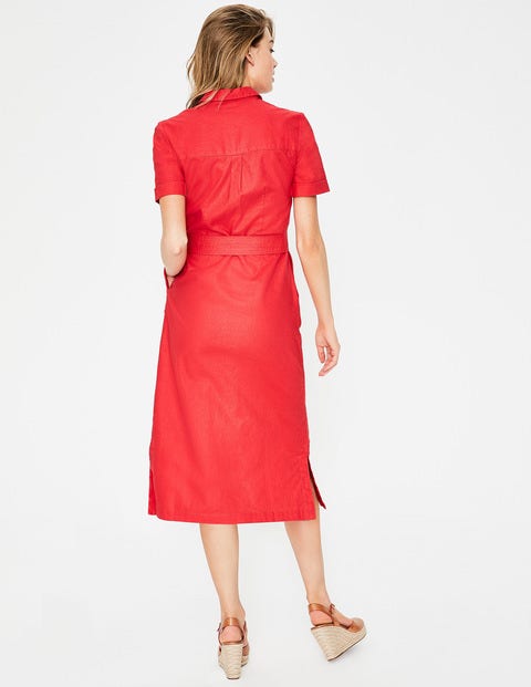 Tie Waist Shirt Dress - Sunset Tie Waist Shirt Dress - Sunset
