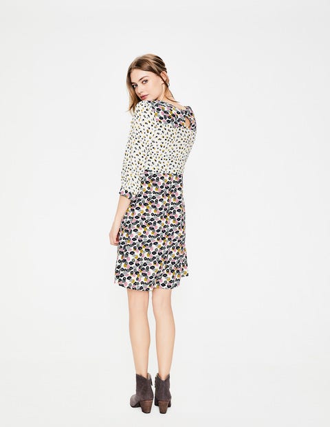 Hotchpotch Pintuck Dress - Ivory Poppy Meadow Hotchpotch Pintuck Dress - Ivory Poppy Meadow