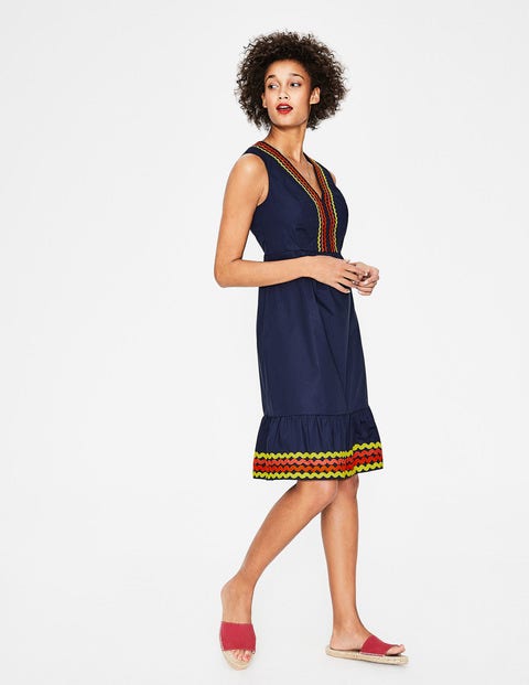 Easy Rickrack Dress - Navy Easy Rickrack Dress - Navy