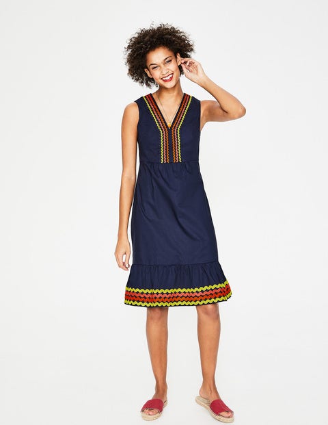 Easy Rickrack Dress - Navy Easy Rickrack Dress - Navy