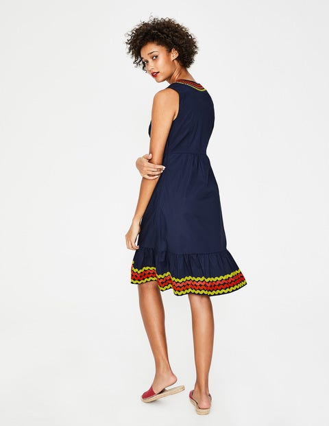 Easy Rickrack Dress - Navy Easy Rickrack Dress - Navy