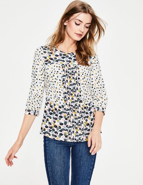 Hotchpotch Pintuck Top - Ecru, Poppy Meadow Hotchpotch Pintuck Top - Ecru, Poppy Meadow
