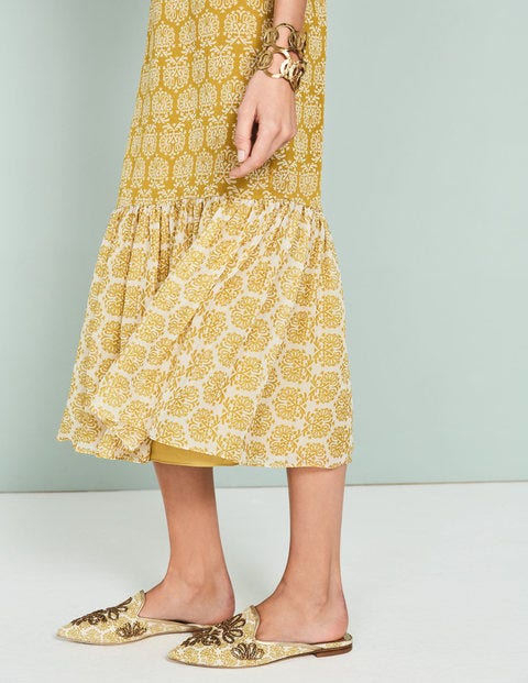 Allegra Midi Dress - Pollen, Chrysanthemum Geo Allegra Midi Dress - Pollen, Chrysanthemum Geo