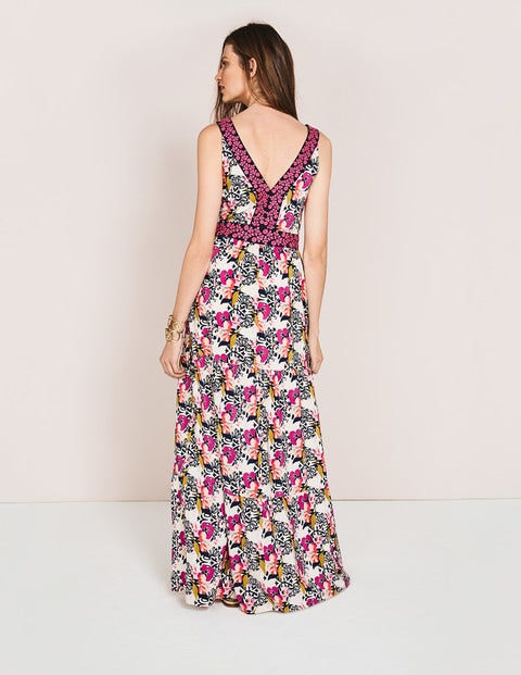 Loretta Maxi Dress - Shocking Pink Wild Bloom Geo Loretta Maxi Dress - Shocking Pink Wild Bloom Geo