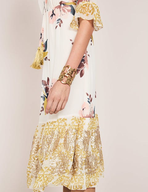 Cressida Tassel Dress - Pearl Wild Bloom Cressida Tassel Dress - Pearl Wild Bloom