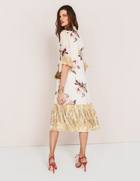 Cressida Tassel Dress - Pearl Wild Bloom Cressida Tassel Dress - Pearl Wild Bloom
