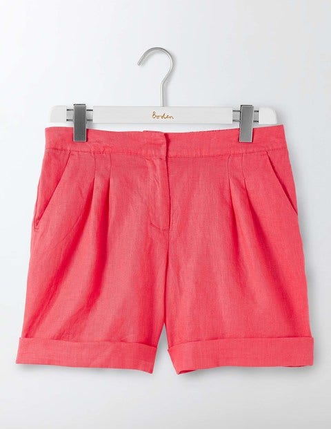 Short Lottie En Lin - Corail Océan Short Lottie En Lin - Corail Océan