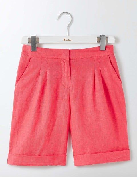 Short Lottie En Lin - Corail Océan Short Lottie En Lin - Corail Océan