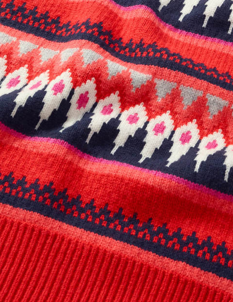 Fair Isle Scarf - Silver Melange Fair Isle Scarf - Silver Melange