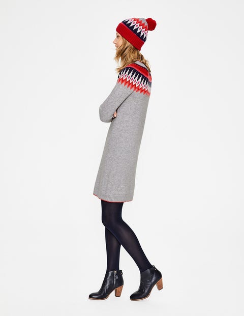 Fair Isle Scarf - Silver Melange Fair Isle Scarf - Silver Melange