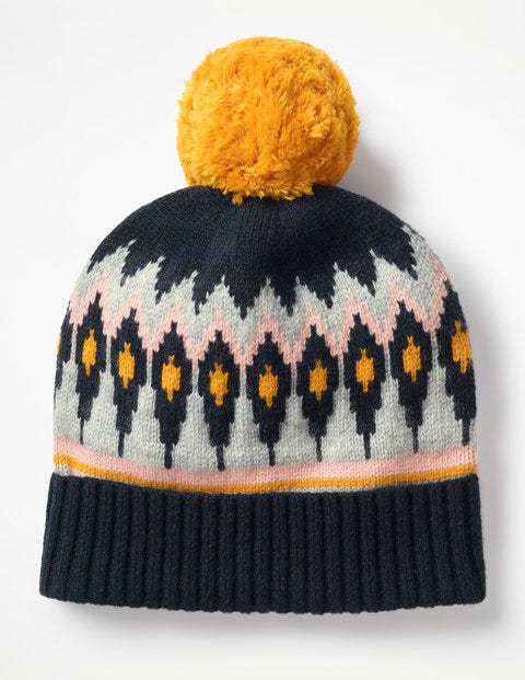 Fair Isle Hat - Navy and English Mustard Fair Isle Hat - Navy and English Mustard