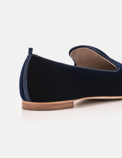 Lucy Embellished Slippers - Navy Lucy Embellished Slippers - Navy