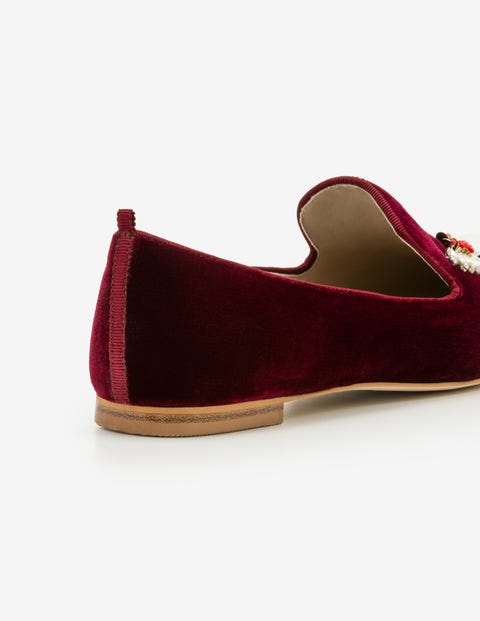 Lucy Embellished Slippers - Dark Burgundy Lucy Embellished Slippers - Dark Burgundy