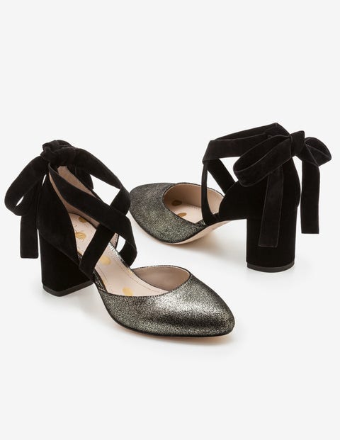 Phoebe Schuhe Mit Mittelhohem Absatz - Altgold-Metallic/Schwarz Phoebe Schuhe Mit Mittelhohem Absatz - Altgold-Metallic/Schwarz