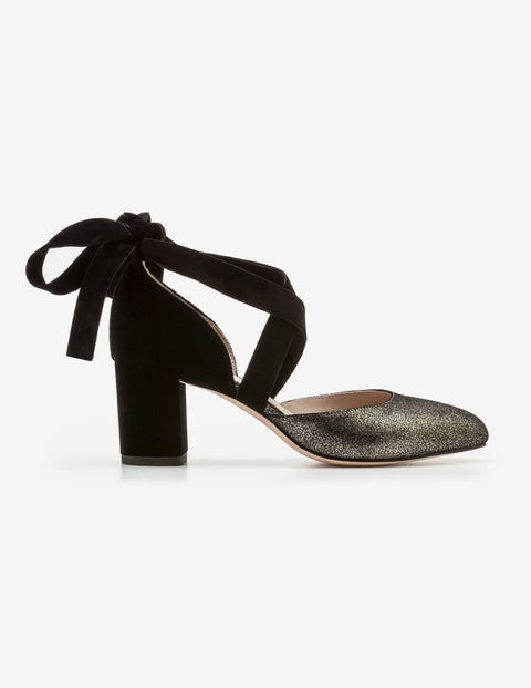 Phoebe Schuhe Mit Mittelhohem Absatz - Altgold-Metallic/Schwarz Phoebe Schuhe Mit Mittelhohem Absatz - Altgold-Metallic/Schwarz