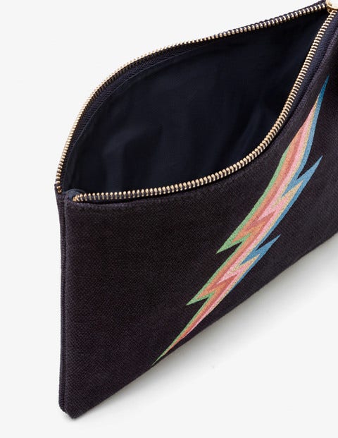 Canvas Pouch - Navy Lightning Bolt Canvas Pouch - Navy Lightning Bolt