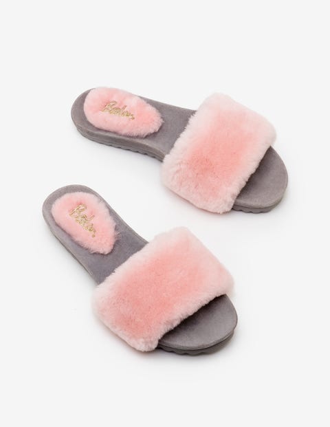 Shearling Slides - Chalky Pink Shearling Slides - Chalky Pink
