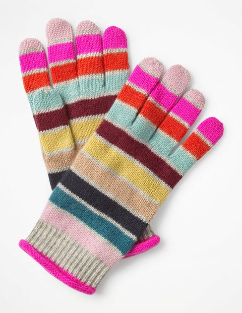 Cashmere Gloves - Multi Stripe Cashmere Gloves - Multi Stripe