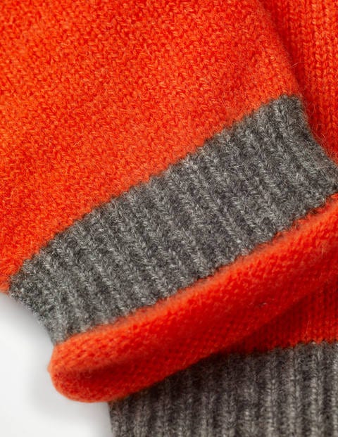 Cashmere Gloves - Gladioli/Charcoal Melange Cashmere Gloves - Gladioli/Charcoal Melange