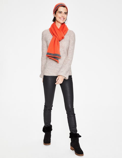 Cashmere Scarf - Gladioli/Charcoal Melange Cashmere Scarf - Gladioli/Charcoal Melange