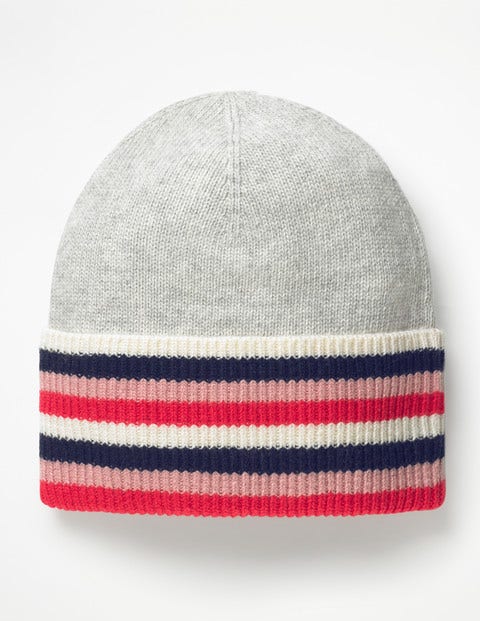 Stripe Detail Hat - Silver Melange Stripe Detail Hat - Silver Melange