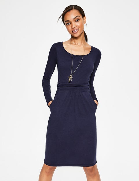 Mabel Jersey Dress - Navy | Boden US