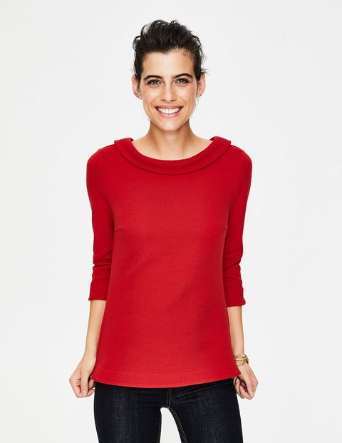 Sarah Ottoman Top - Poinsettia Sarah Ottoman Top - Poinsettia