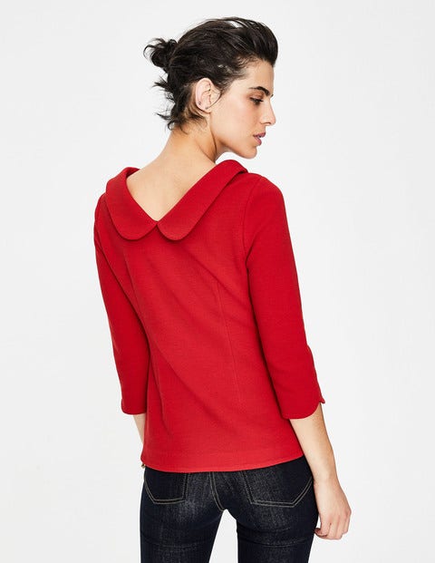 Sarah Ottoman Top - Poinsettia Sarah Ottoman Top - Poinsettia