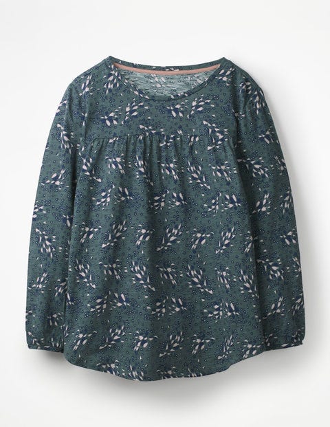 Freya Jersey-Shirt - Kieferngrün, Herbstlaub Freya Jersey-Shirt - Kieferngrün, Herbstlaub