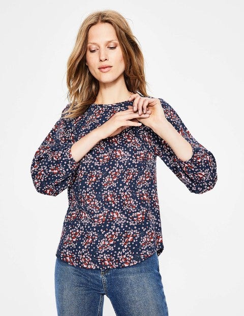 Freya Jersey-Shirt - Navy, Herbstlaub Freya Jersey-Shirt - Navy, Herbstlaub