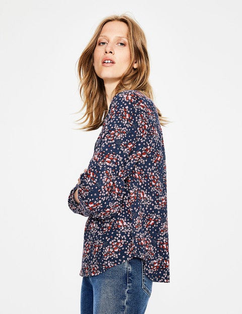 Freya Jersey-Shirt - Navy, Herbstlaub Freya Jersey-Shirt - Navy, Herbstlaub