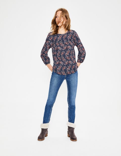 Freya Jersey-Shirt - Navy, Herbstlaub Freya Jersey-Shirt - Navy, Herbstlaub