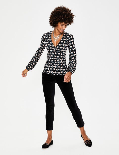 Elodie Wrap Top - Black Oak Leaf Elodie Wrap Top - Black Oak Leaf