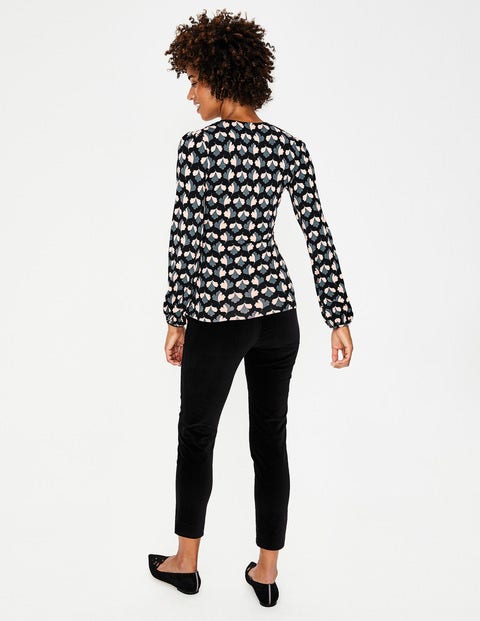 Elodie Wrap Top - Black Oak Leaf Elodie Wrap Top - Black Oak Leaf