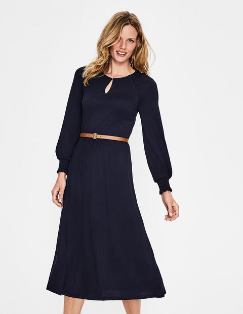 Eliza Jersey Midi Dress - Navy Eliza Jersey Midi Dress - Navy