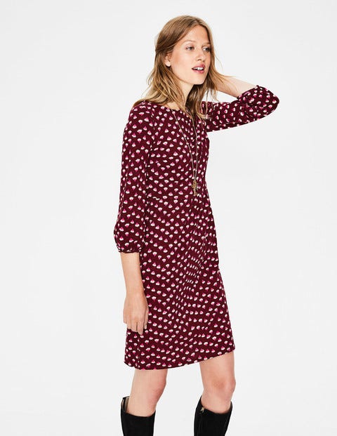 Odelia Jersey Dress - Mulled Wine Dandelion Bud Odelia Jersey Dress - Mulled Wine Dandelion Bud