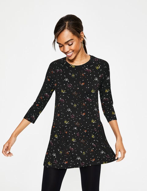 Katrina Jersey Top - Black Clustered Spots Katrina Jersey Top - Black Clustered Spots