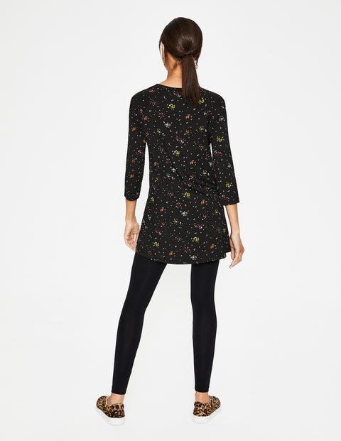 Katrina Jersey Top - Black Clustered Spots Katrina Jersey Top - Black Clustered Spots