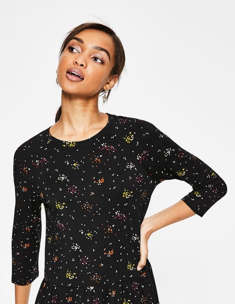 Katrina Jersey Top - Black Clustered Spots Katrina Jersey Top - Black Clustered Spots