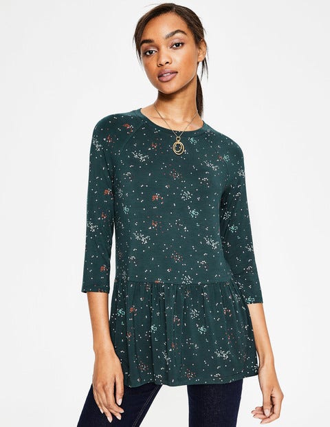 Katrina Jersey Top - Seaweed Clustered Spots Katrina Jersey Top - Seaweed Clustered Spots