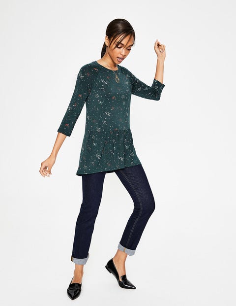 Katrina Jersey Top - Seaweed Clustered Spots Katrina Jersey Top - Seaweed Clustered Spots